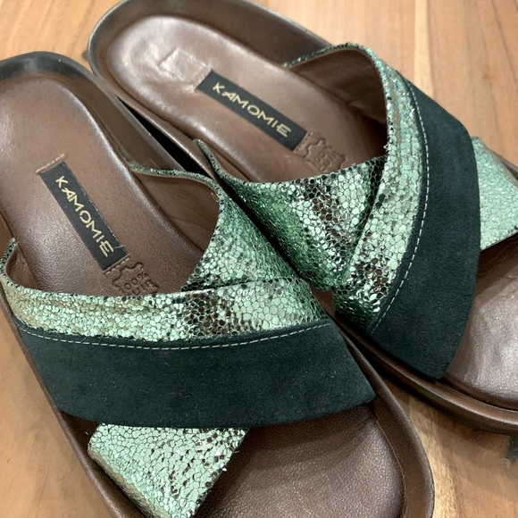 Sandals leather 100% size 8 or 38 - Picture 2 of 5